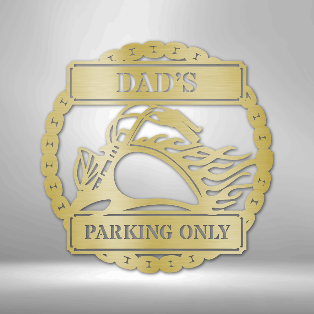 Hog Parking Plaque - Personalized Steel Sign - Throttle Society